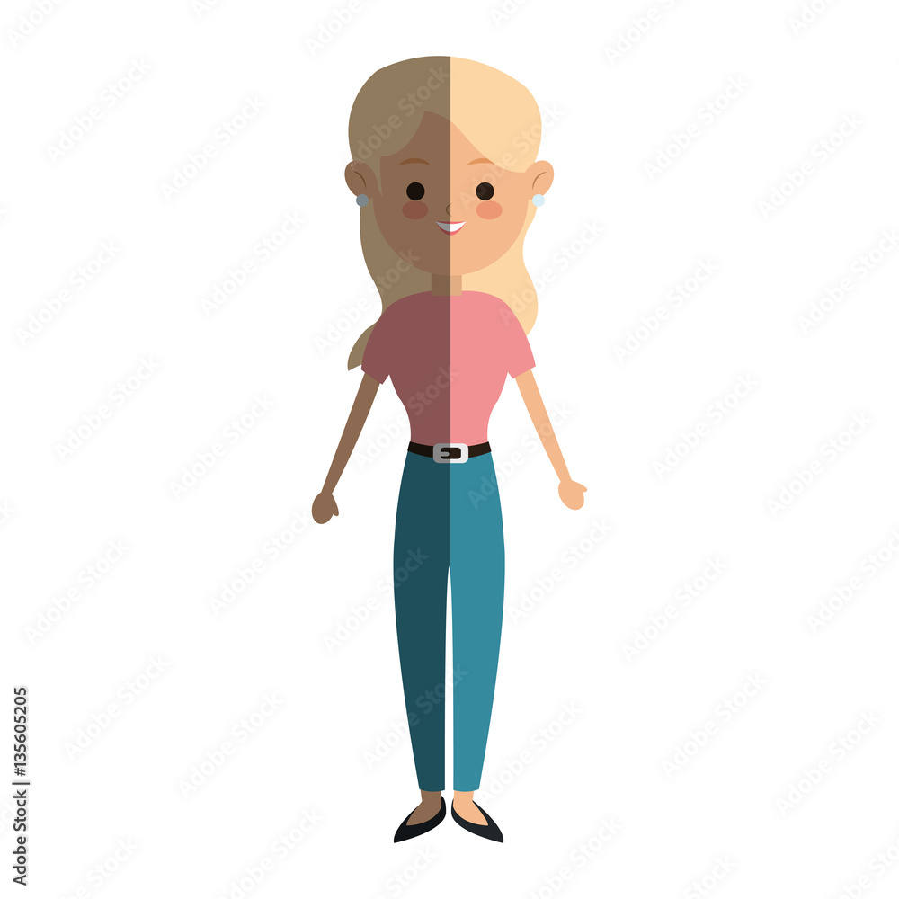 woman cartoon icon over white background. colorful design. vector illustration woman cartoon icon over white background. colorful design. vector illustration