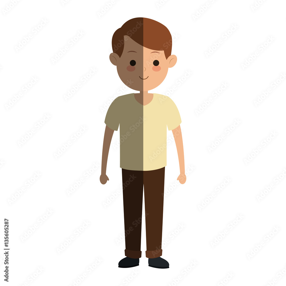 happy boy cartoon icon over white background. colorful design. vector illustration happy boy cartoon icon over white background. colorful design. vector illustration