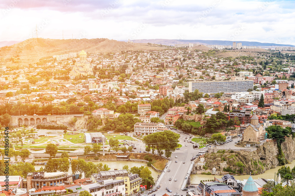 Obraz premium Panoramic view of Tbilisi, Georgia