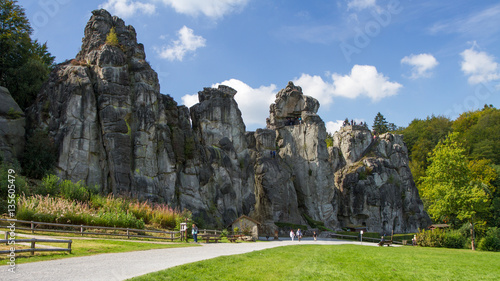 The Externsteine in the Teutoburg Forest, Germany, North Rhine-Wes photo