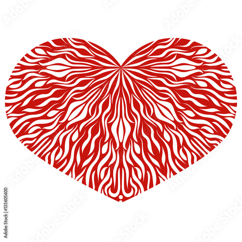 Ornamental Heart. Vintage ornate design element for Valentine s