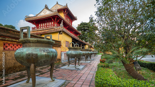 Photo: Pavilion and urns in the Imperial City of Hue, Vietnam Pavilion and urns in the Imperial City of Hue, Vietnam