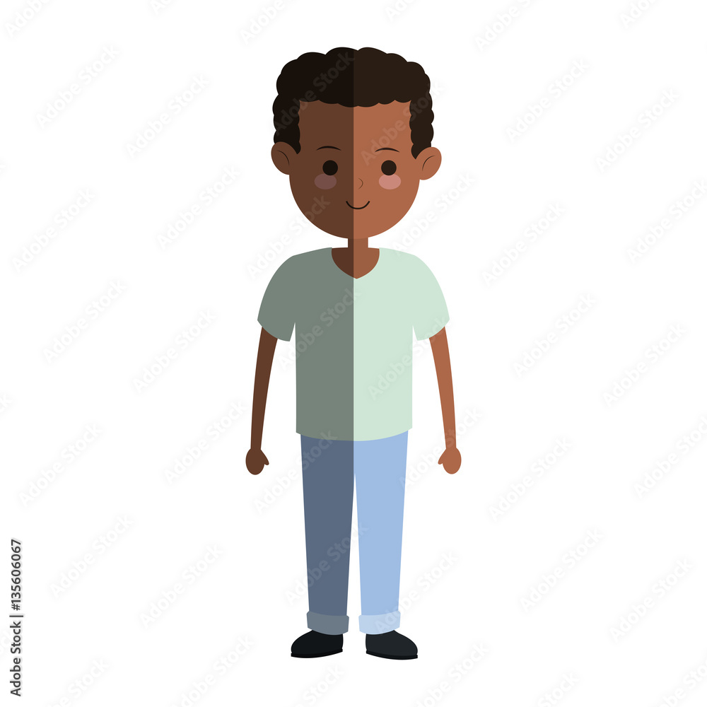 happy boy cartoon icon over white background. colorful design. vector illustration happy boy cartoon icon over white background. colorful design. vector illustration