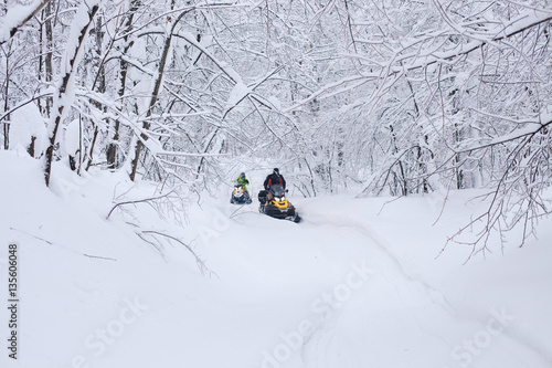 Winter snowy lanscape with road