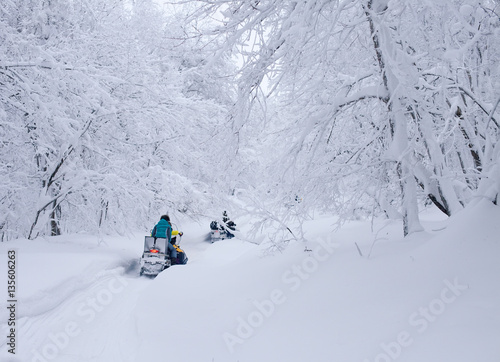 Winter snowy lanscape with road