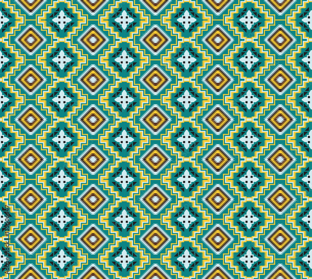 American Indians tribal seamless pattern. Swatch is included in vector file.