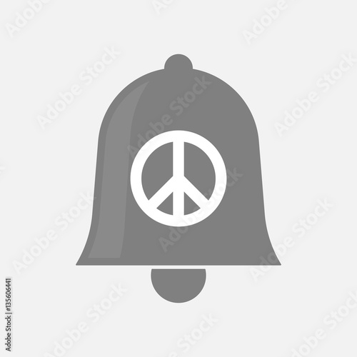 Isolated  bell with a peace sign