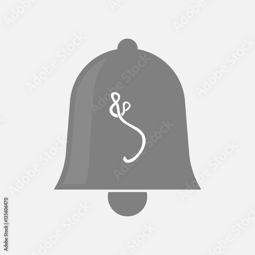 Isolated  bell with  an ebola sign