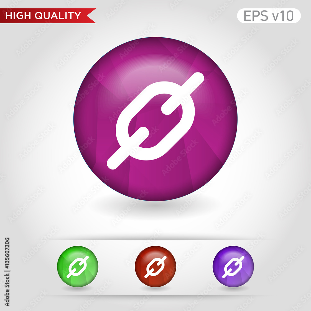 Chain icon. Button with chain icon. Modern vector. Chain icon. Button with chain icon. Modern vector.