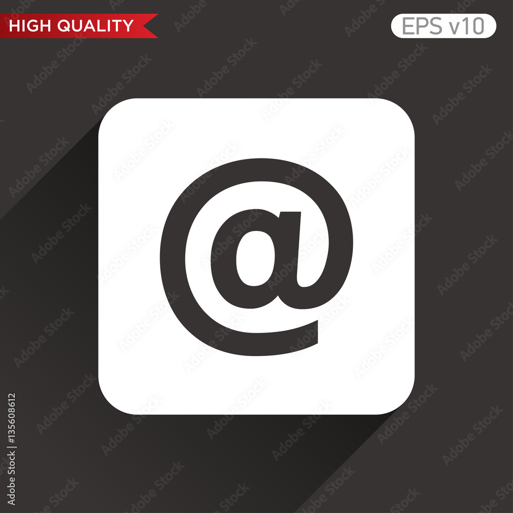 Commercial at icon. Button with commercial at icon. Modern vector. Commercial at icon. Button with commercial at icon. Modern vector.