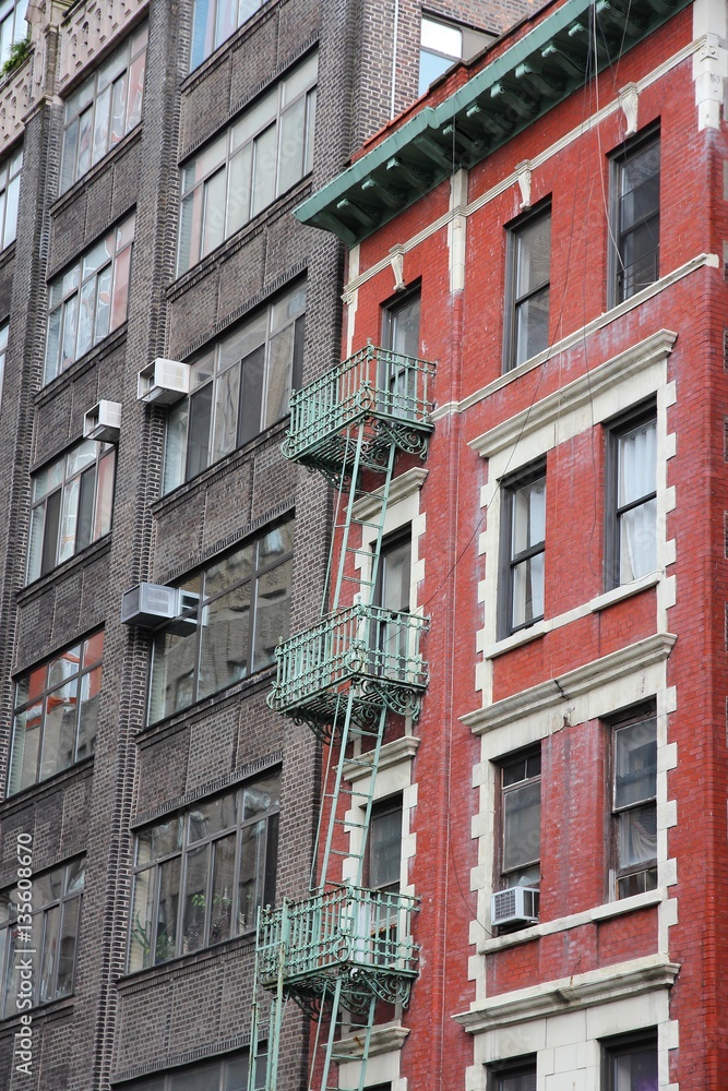 Naklejka premium Fire escape in New York