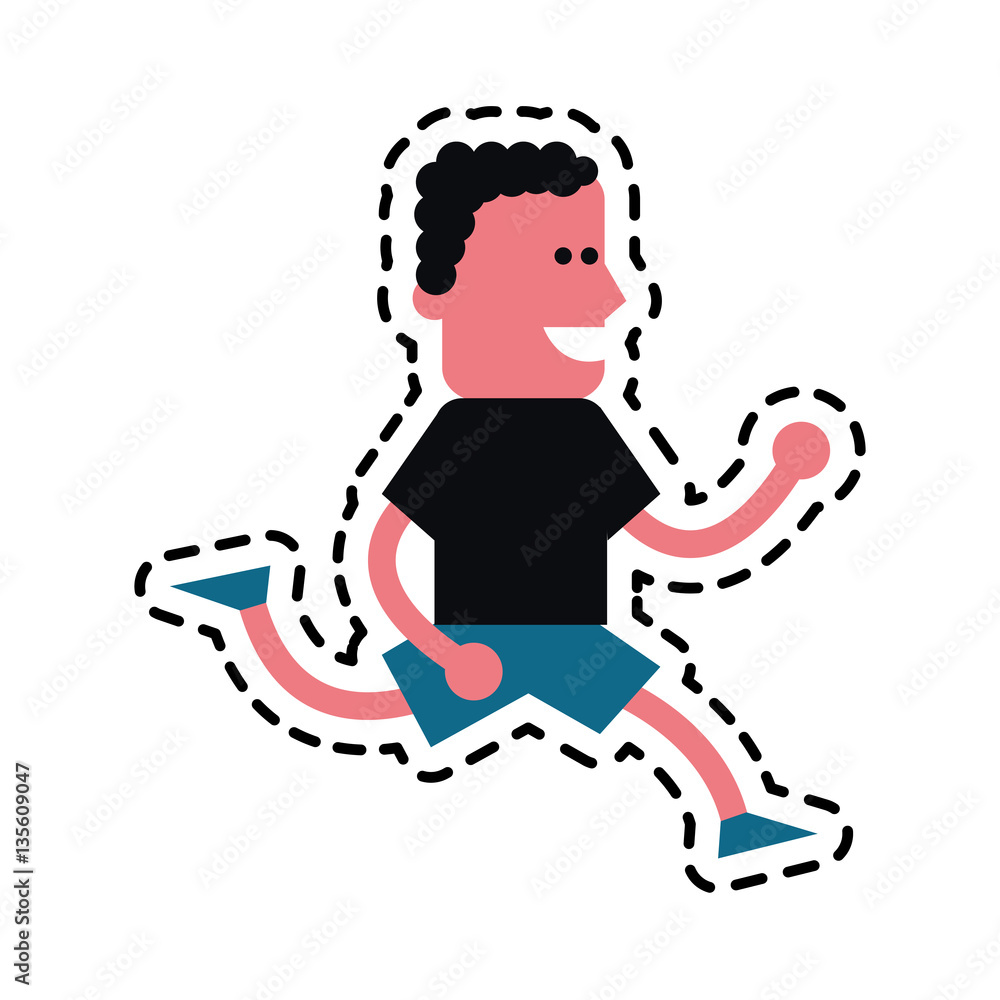 Fototapeta premium boy cartoon icon over white background. colorful design. vector illustration