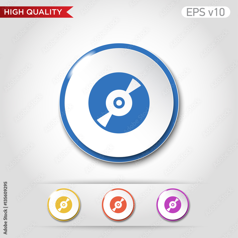 Icon or button of disk Icon or button of disk