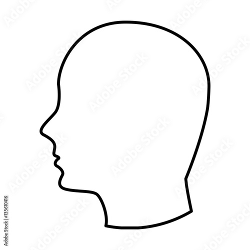 head human profile icon vector illustration design