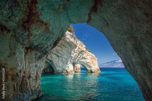Blue caves on Zakynthos Island Greece фототапет
