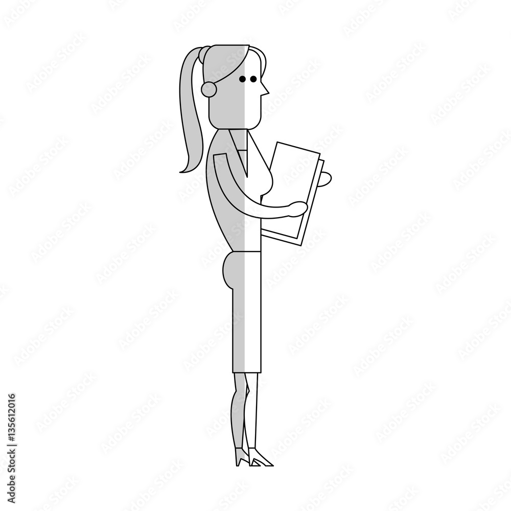 woman cartoon icon over white background. vector illustration woman cartoon icon over white background. vector illustration