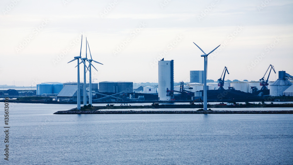 factory buildings of offshore wind farm