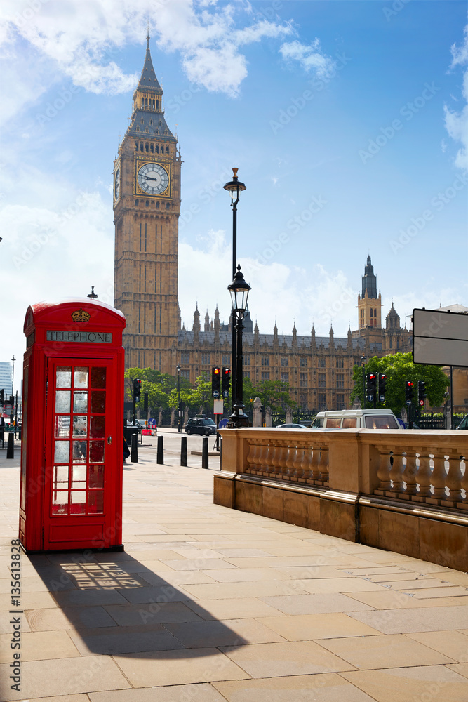 London old red Telephone box