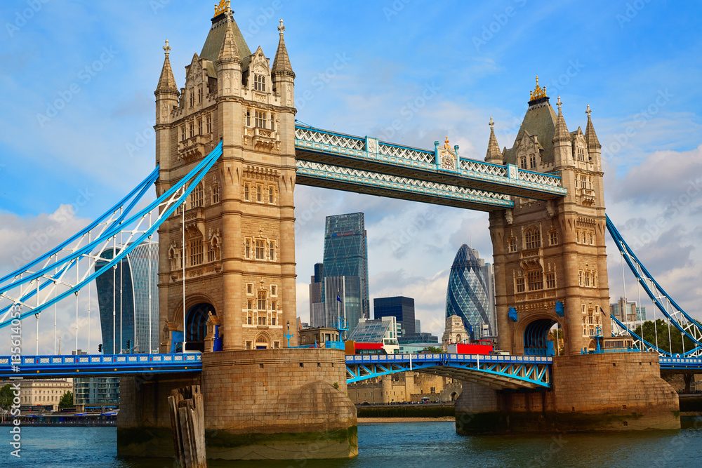 Obraz premium London Tower Bridge zachód słońca nad Tamizą