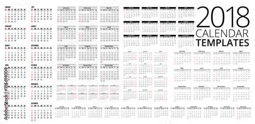 Calendar 2018 Vector