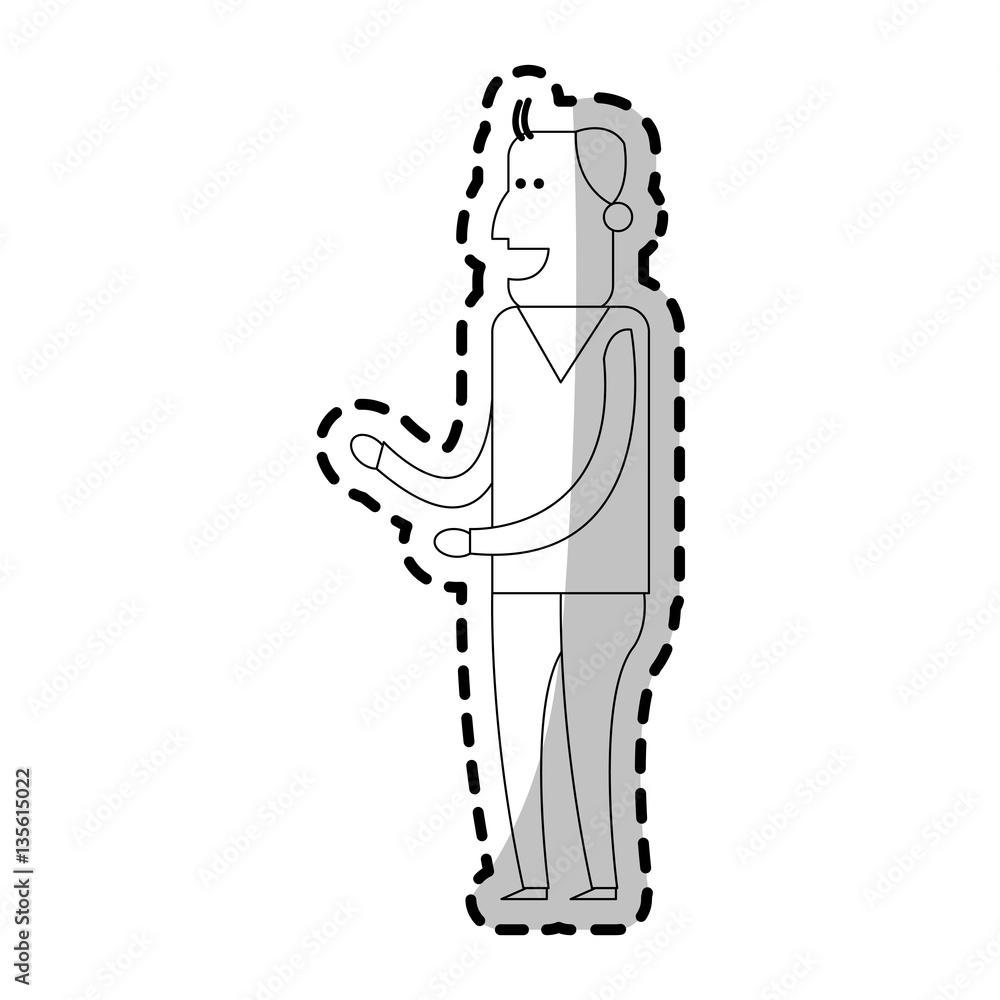 man cartoon icon over white background. vector illustration man cartoon icon over white background. vector illustration