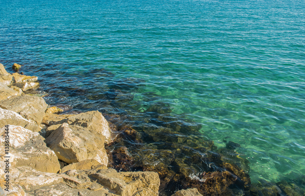 a rocky shore in Spain a rocky shore in Spain