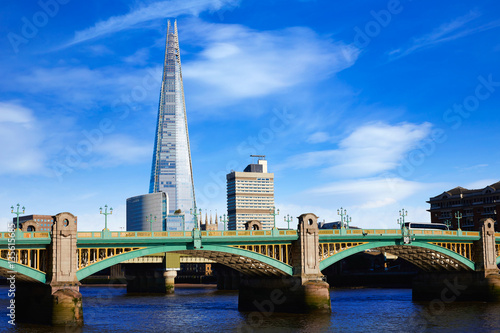 Wall Mural London Southwark bridge and Shard on Thames
