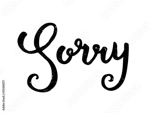 SORRY Grunge Card