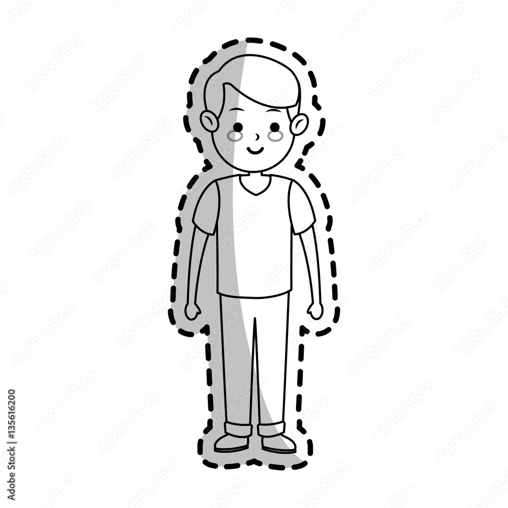 boy cartoon icon over white background. vector illustration boy cartoon icon over white background. vector illustration