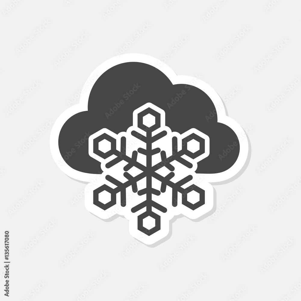 Cloud and Snow Icon - vector Illustration Cloud and Snow Icon - vector Illustration