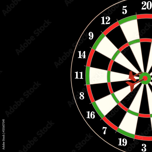 Darts and arrows 3d illustration