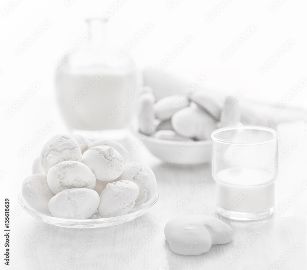 cookies and cake with milk for Breakfast cookies and cake with milk for Breakfast
