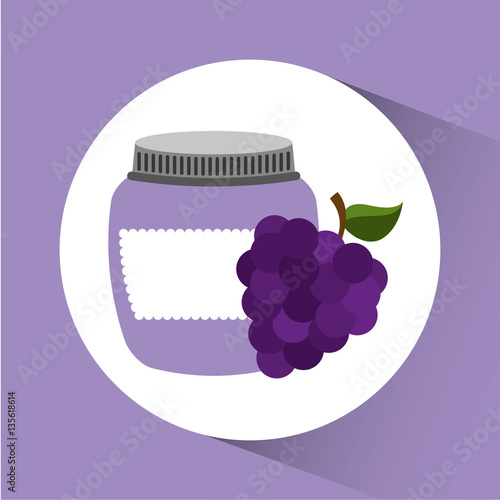 Preserved fresh fruit icon vector illustration design