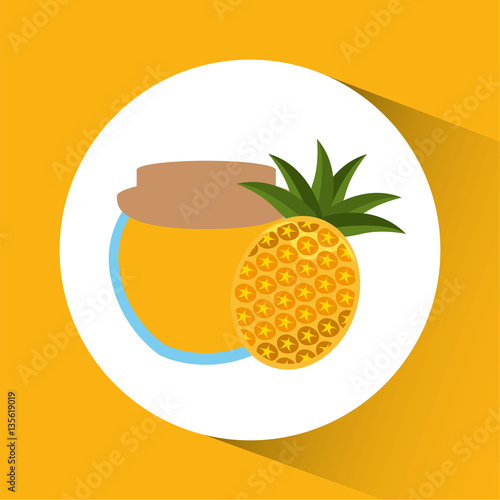 Preserved fresh fruit icon vector illustration design