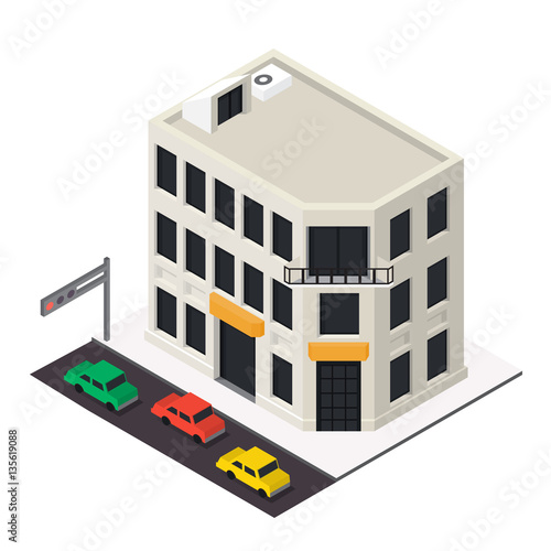 Vector isometric building icon