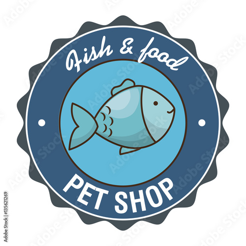 fish pet shop icon vector illustration design