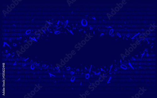 Binary code on dark blue v2-5