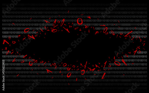 Binary code on black v2-6