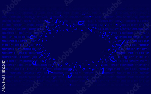 Binary code on dark blue v1-5