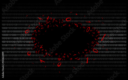 Binary code on black v1-6