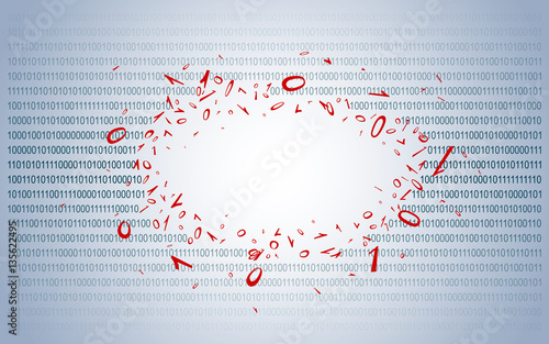 Binary code on light blue v1-4