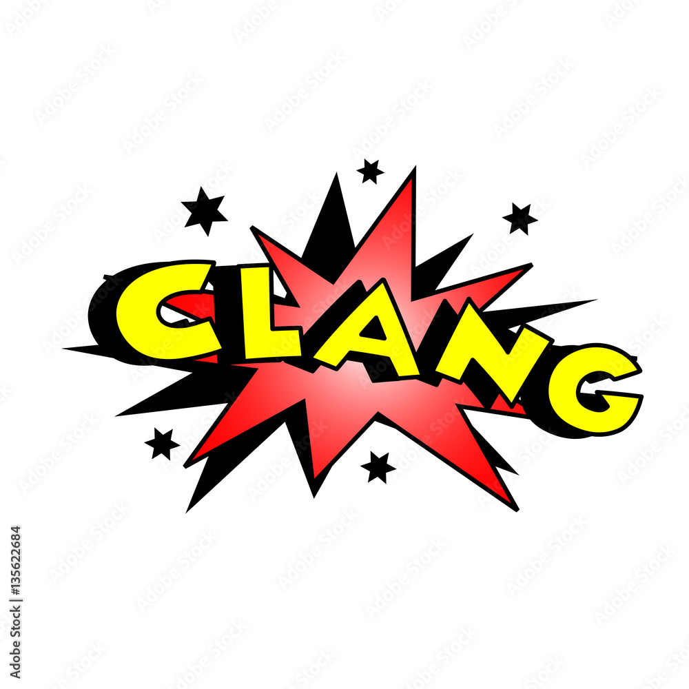 Fototapeta premium Cartoon Clang Sound
