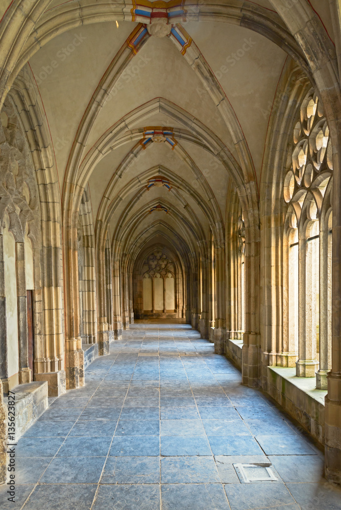 Medieval cloister of The Pandhof in Utrecht, Netherlands