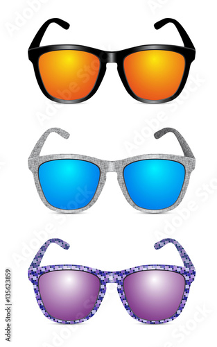 Set occhiali da sole alla moda