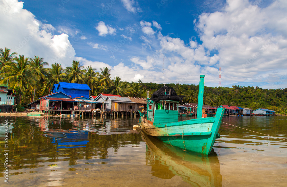 Floatting village, Cambodia, Tonle Sap, Koh Rong island. Floatin