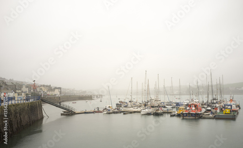 Falmouth harbour in  low cloud, mist and rain © Brian