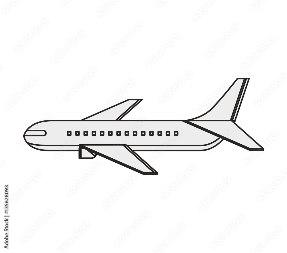 airplane flying isolated icon vector illustration design