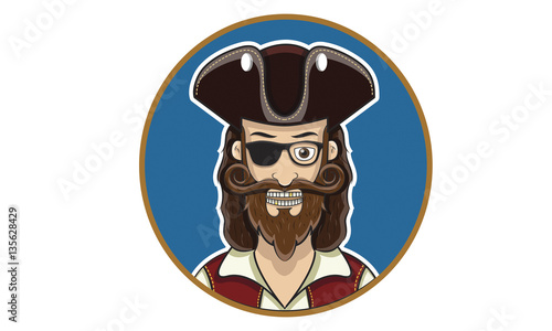 ilustración pirata geek 