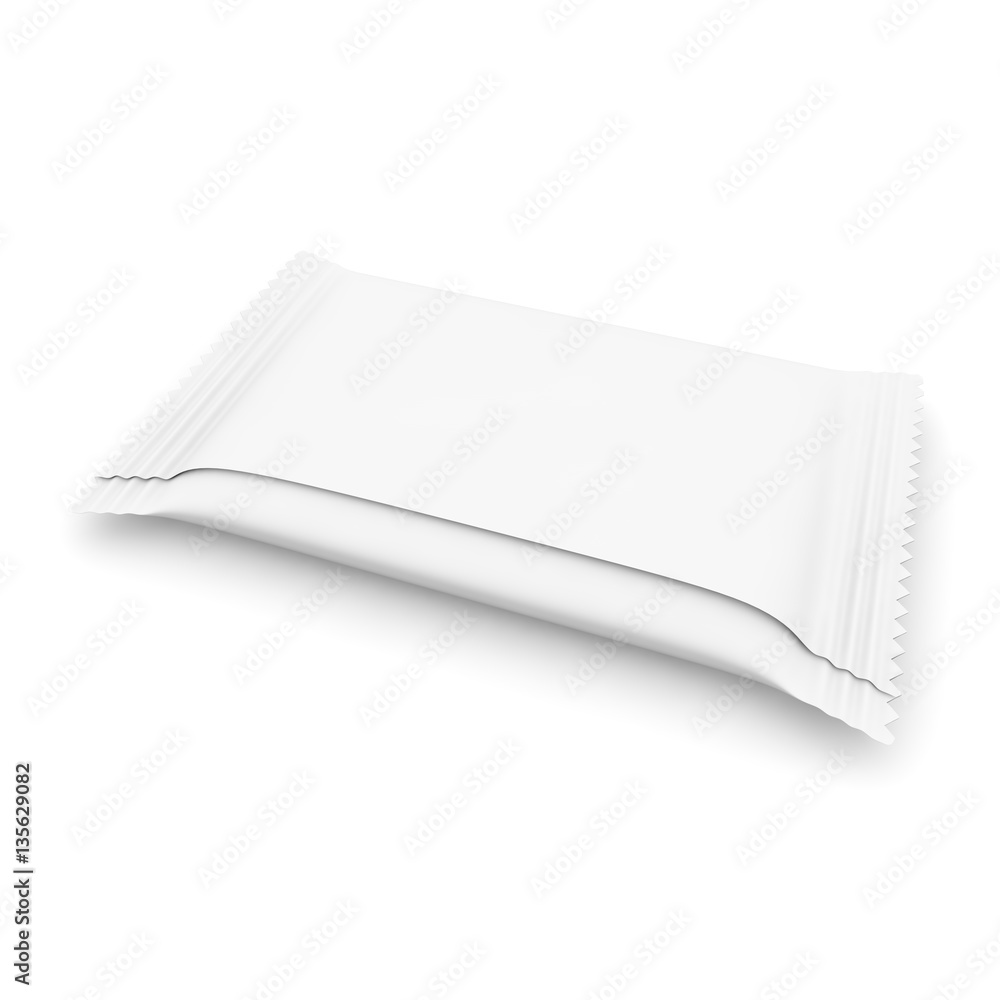 White blank package for sugar, salt, pepper, candy and other seasonings, spices and products. 3D illustration White blank package for sugar, salt, pepper, candy and other seasonings, spices and products. 3D illustration