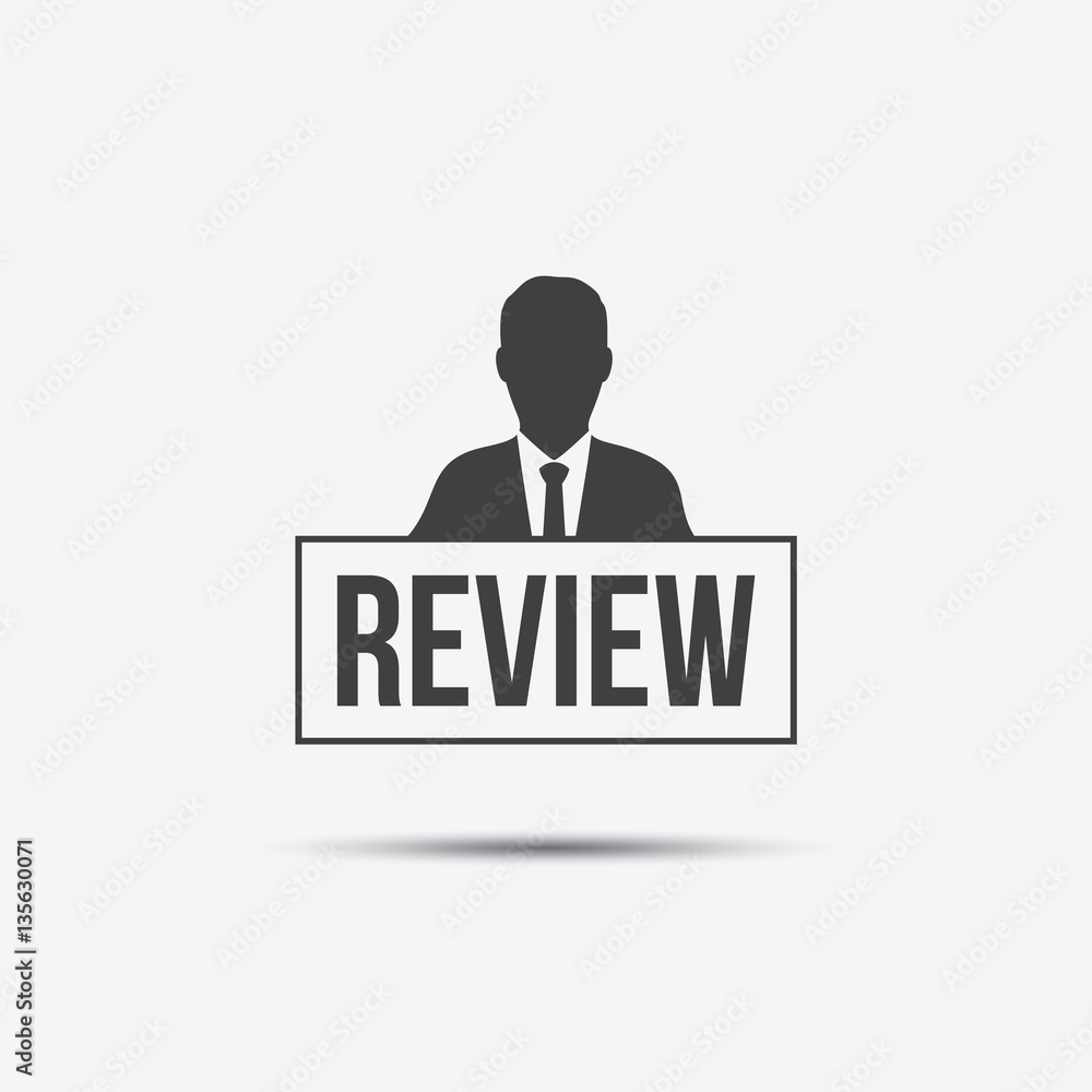Businessman & Review Label Businessman & Review Label